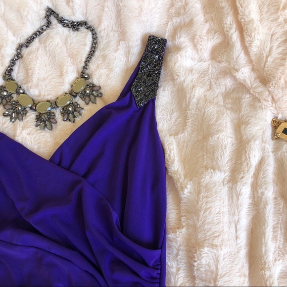 royal purple cocktail dress